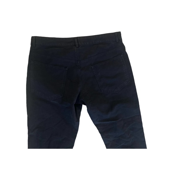 Men EUR 44 Aspesi Black Chino Pants Trousers Slacks Flat Front Cotton Italy - Picture 6 of 6